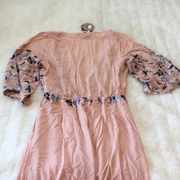 Boho Blush Floral Romper L NWT - Picture 7 of 8